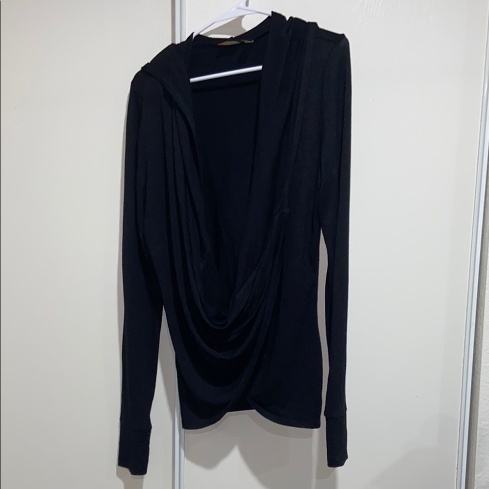Zella Midnight Drape Neck Sweatshirt